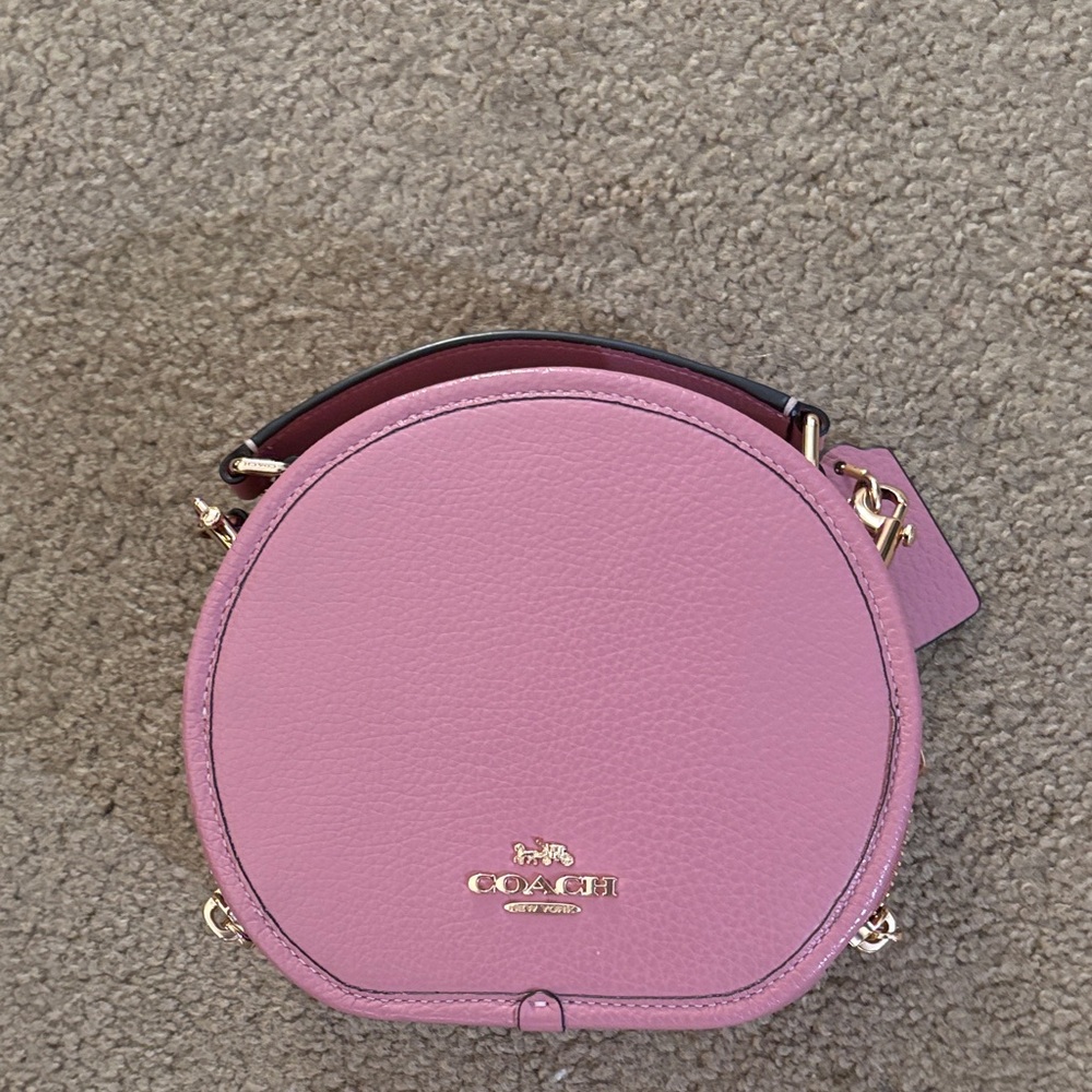 Coach Light Pink Round Crossbody Bag